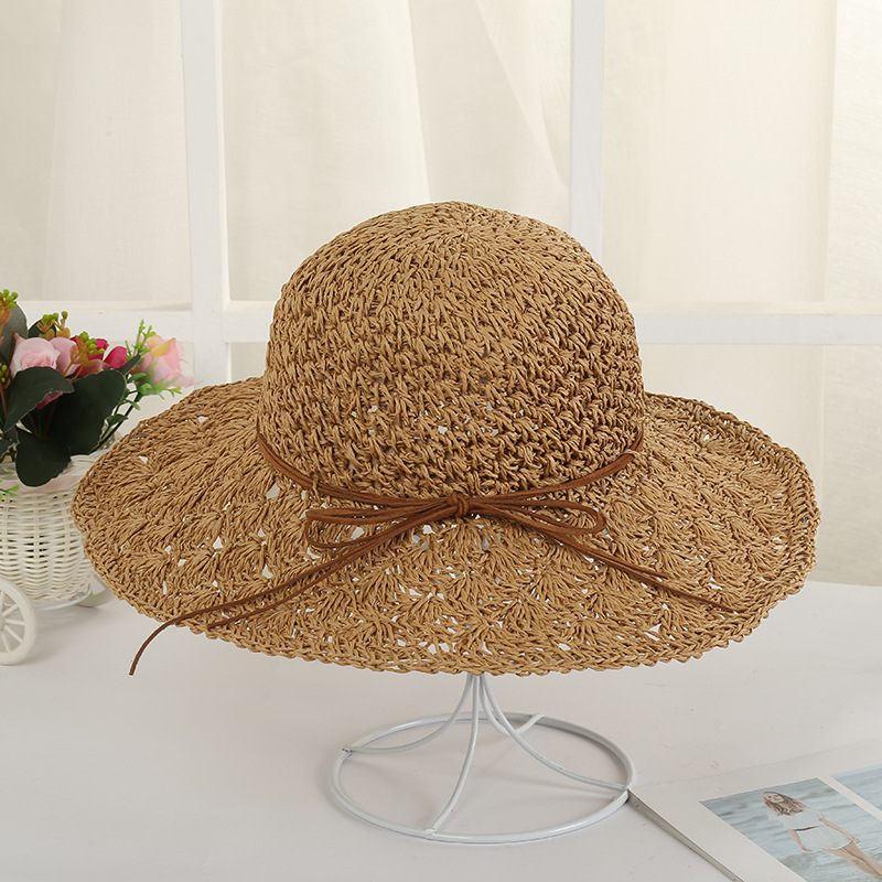 Cap Mode Gevlochten Strohoed Outdoor Seaside Big Brim Dames