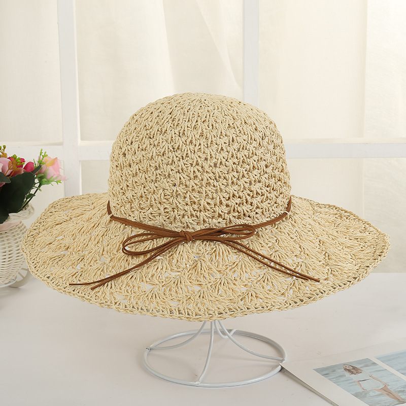 Cap Mode Gevlochten Strohoed Outdoor Seaside Big Brim Dames