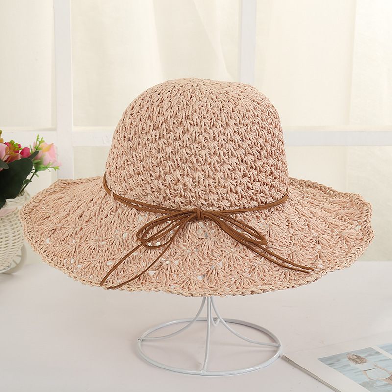 Cap Mode Gevlochten Strohoed Outdoor Seaside Big Brim Dames