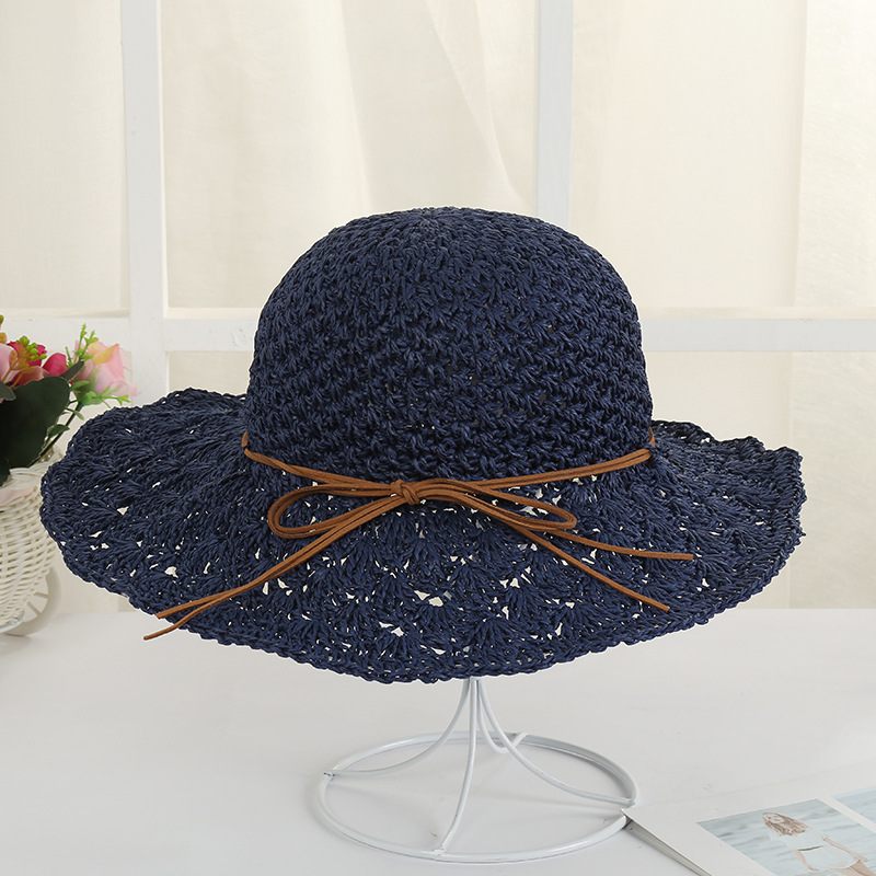 Cap Mode Gevlochten Strohoed Outdoor Seaside Big Brim Dames