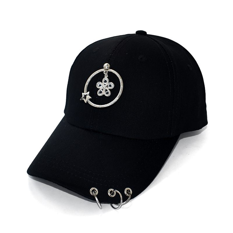 Cap Vrouwelijke Persoonlijkheid Keten Hoepel Pet Student Baseball Cap Veer