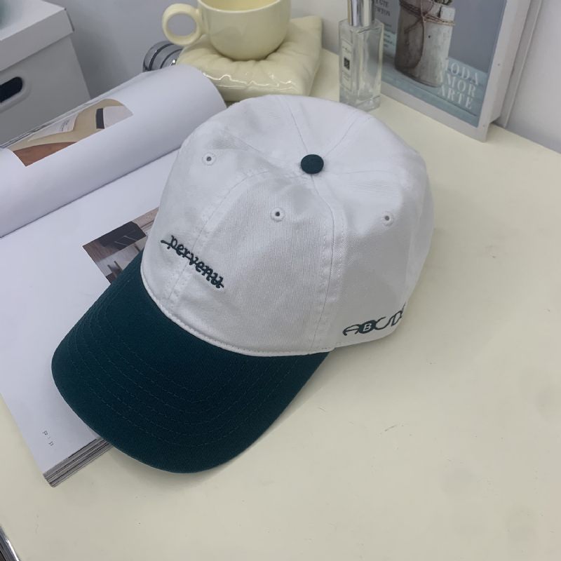 Contrasterende Kleur Baseballcap Dames Zomer Kleine 2024 Nieuwe Mode Pet Met Klep