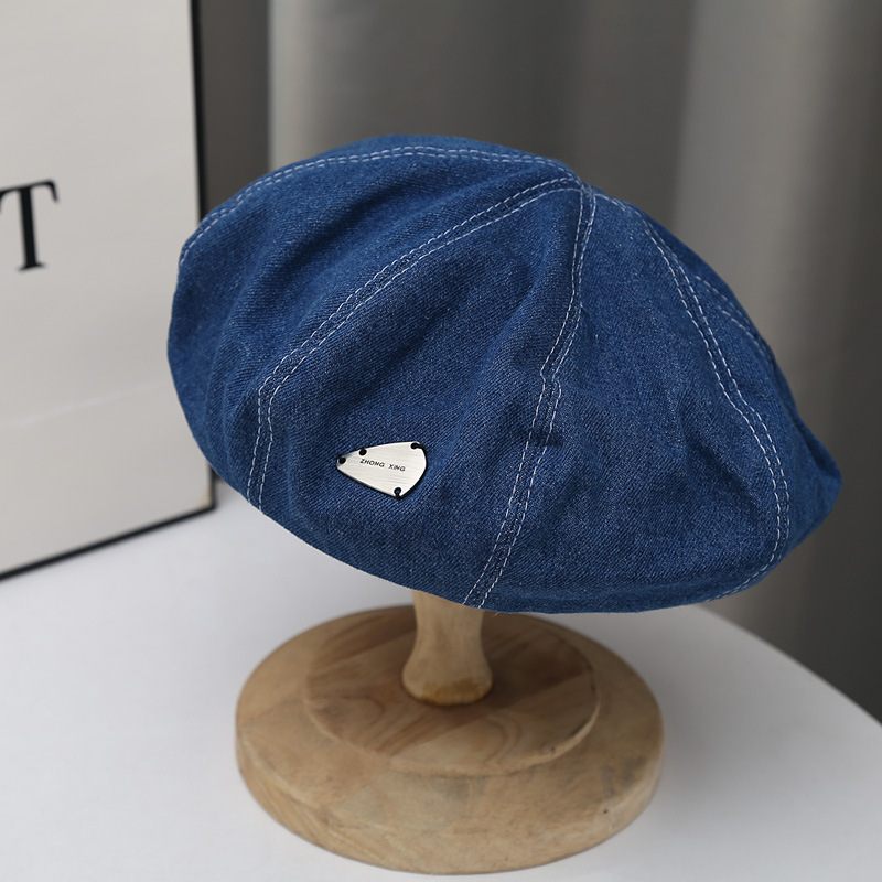 Mode Little Belle Hoed Stijl Schilder Retro Denim Baret Meisjes