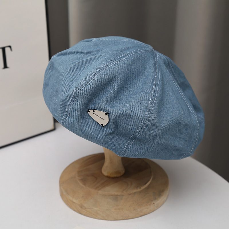 Mode Little Belle Hoed Stijl Schilder Retro Denim Baret Meisjes