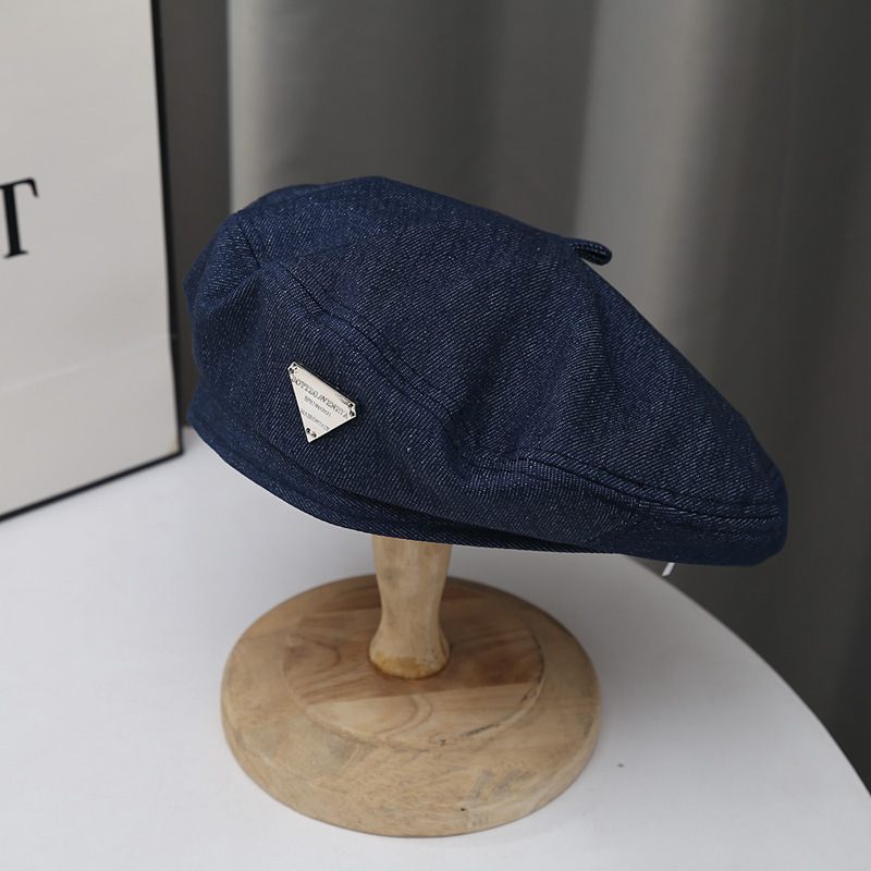 Mode Little Belle Hoed Stijl Schilder Retro Denim Baret Meisjes