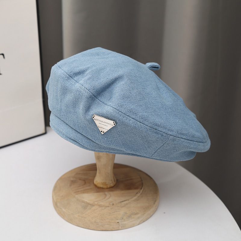 Mode Little Belle Hoed Stijl Schilder Retro Denim Baret Meisjes