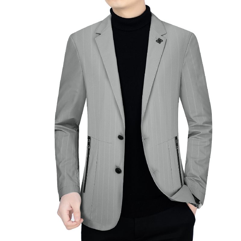 2024 Herenblazers Lente Casual Herfst Slim Fit Modieus Single-breasted Two Buttons