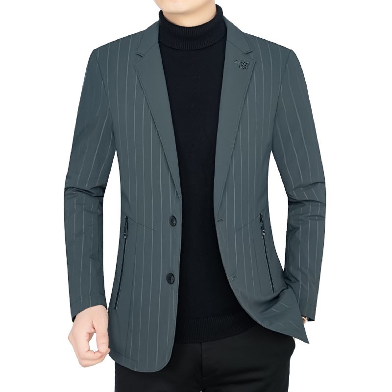 2024 Herenblazers Lente Casual Herfst Slim Fit Modieus Single-breasted Two Buttons