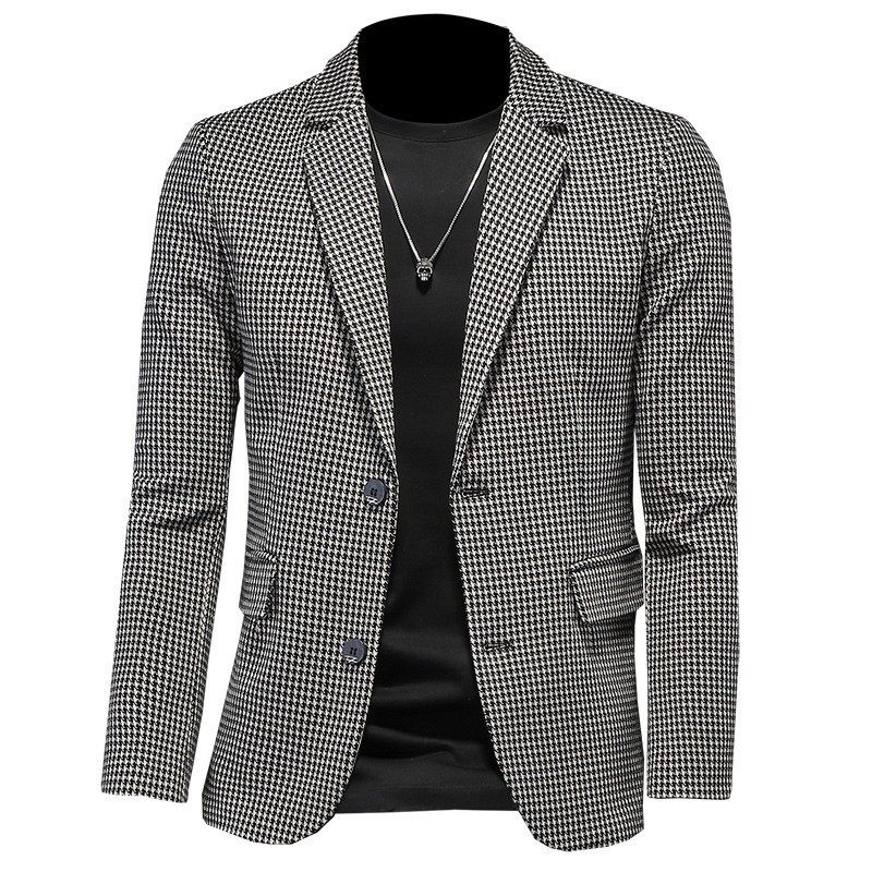 2024 Herenblazers Trendy Grote Maten Jas Lente En Herfst Geruit Patroon