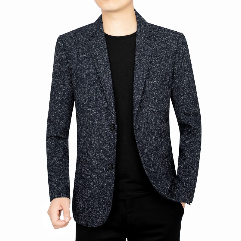 2024 Lente Herenblazers Pure Kleur Casual Elegante Slanke Kleine Blazers