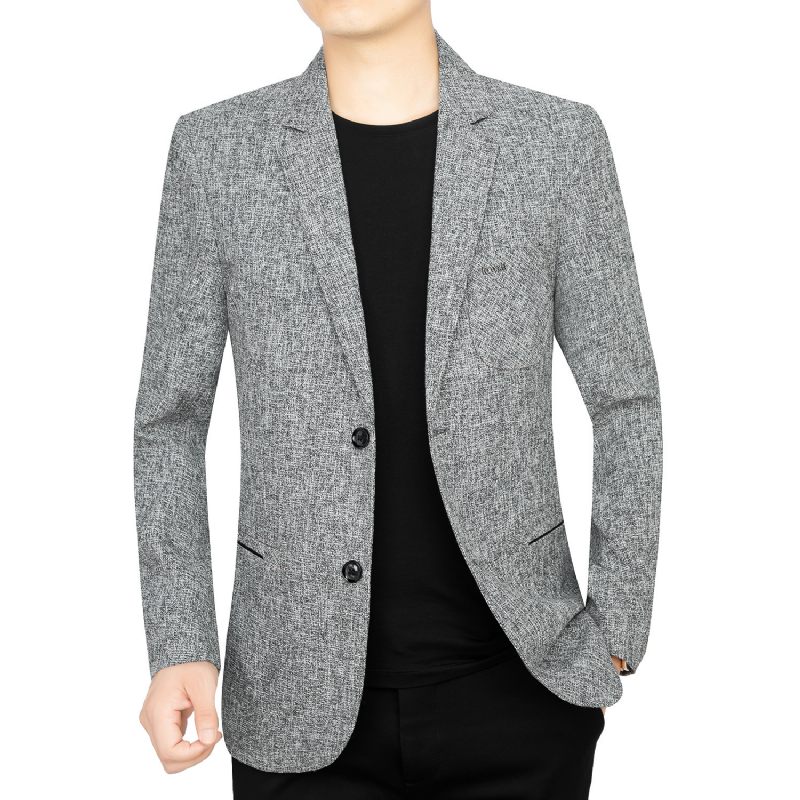 2024 Lente Herenblazers Pure Kleur Casual Elegante Slanke Kleine Blazers