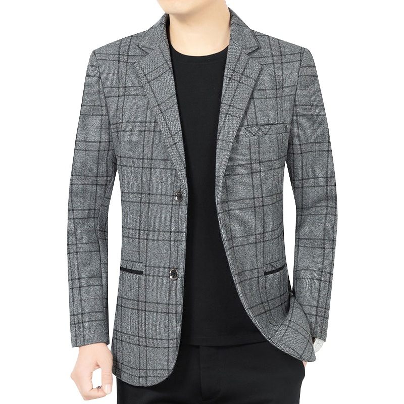 2024 Lente En Herfst Heren Blazers Jack Business Casual Enkele Rij Twee Knopen