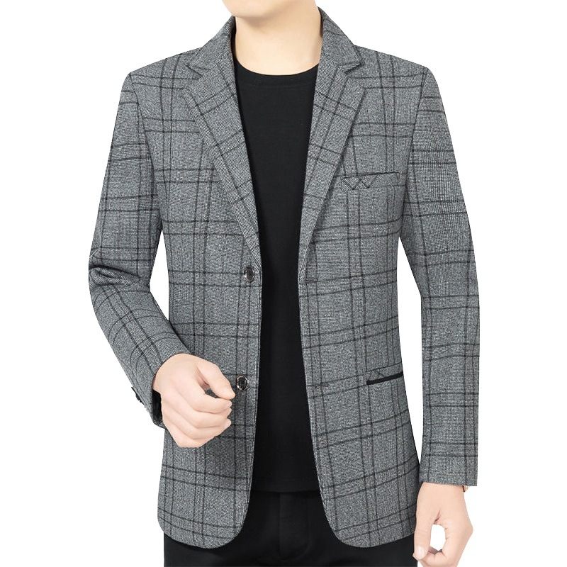 2024 Lente En Herfst Heren Blazers Jack Business Casual Enkele Rij Twee Knopen