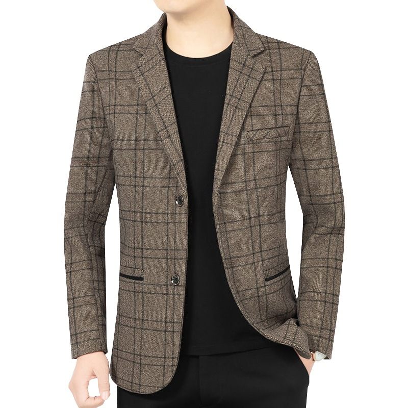 2024 Lente En Herfst Heren Blazers Jack Business Casual Enkele Rij Twee Knopen