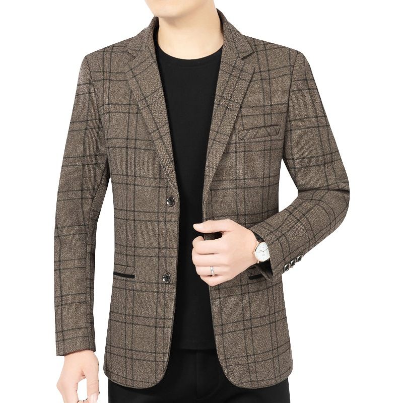 2024 Lente En Herfst Heren Blazers Jack Business Casual Enkele Rij Twee Knopen