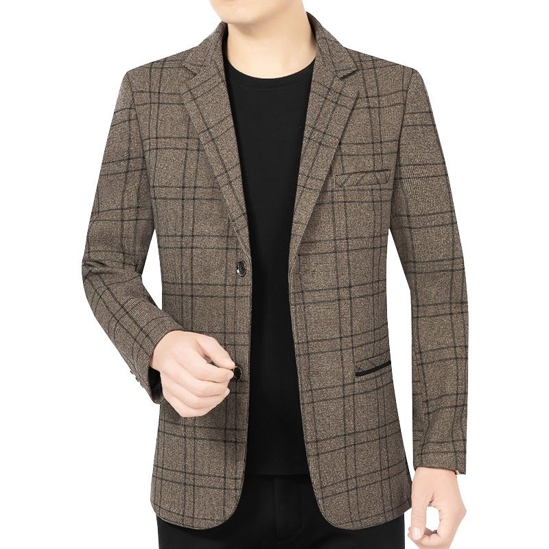 2024 Lente En Herfst Heren Blazers Jack Business Casual Enkele Rij Twee Knopen