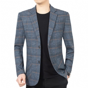 2024 Lente- En Herfstblazer Heren Casual Geruite Trend