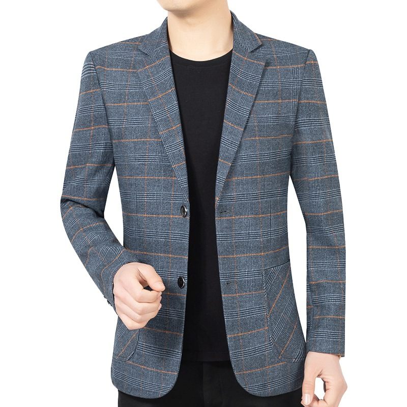 2024 Lente- En Herfstblazer Heren Casual Geruite Trend