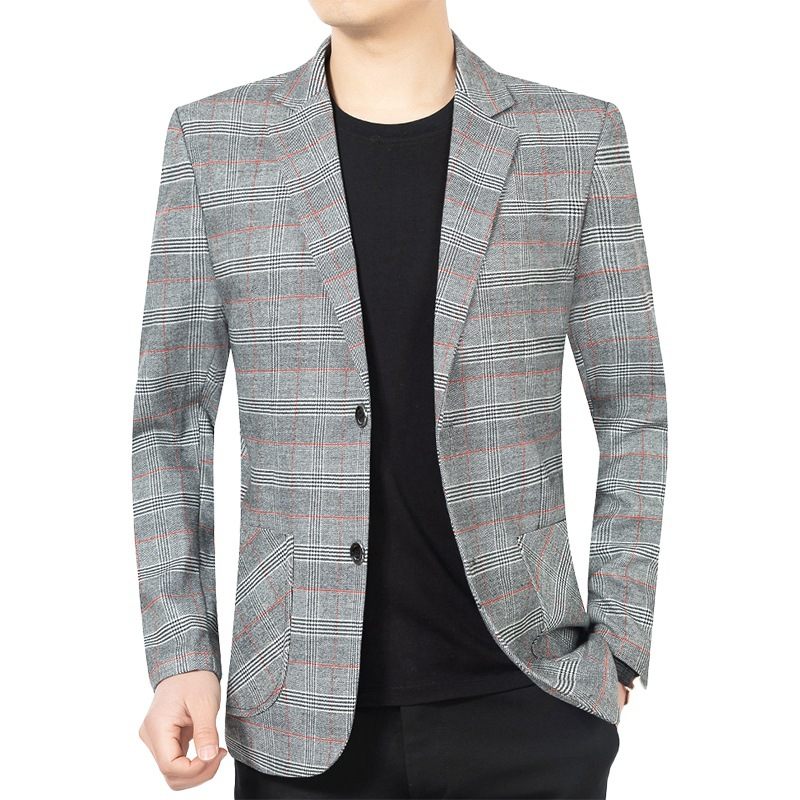 2024 Lente- En Herfstblazer Heren Casual Geruite Trend