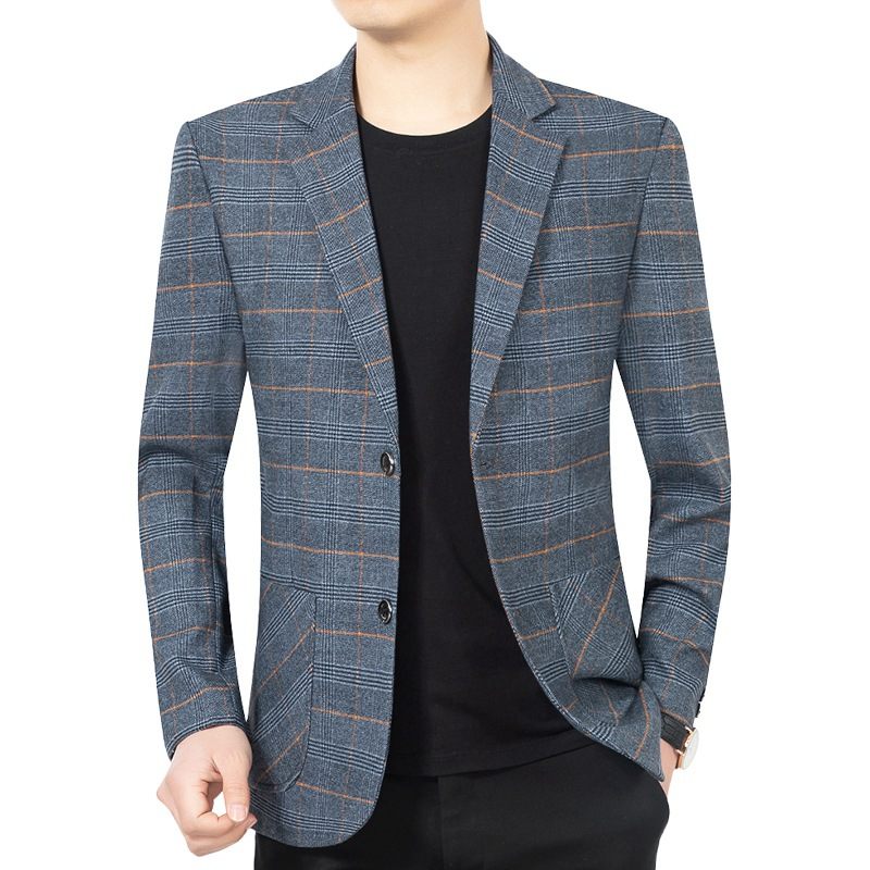 2024 Lente- En Herfstblazer Heren Casual Geruite Trend