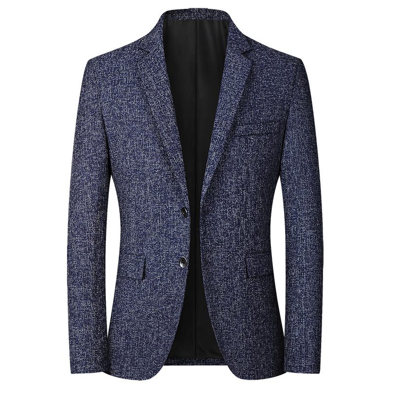 2024 Lente Nieuwe Heren Blazers Jas Jeugd Plaid Casual Twee Knopen Met Één Rij