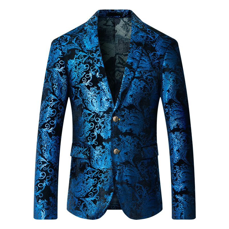 Blazers Slim Fit Bronzing Heren Blauw