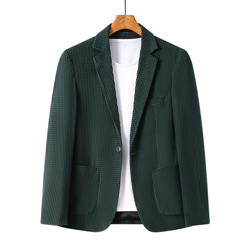 Bruine Blazer Heren Jas Twee Knopen Trendy