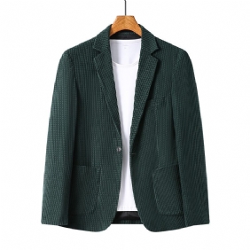 Bruine Blazer Heren Jas Twee Knopen Trendy