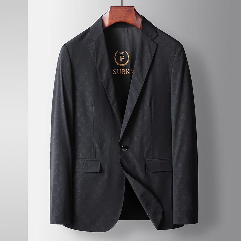 Heren Casual 2024 Lente En Zomer Dunne Zwarte Single-breasted Business Blazers Jas Mode