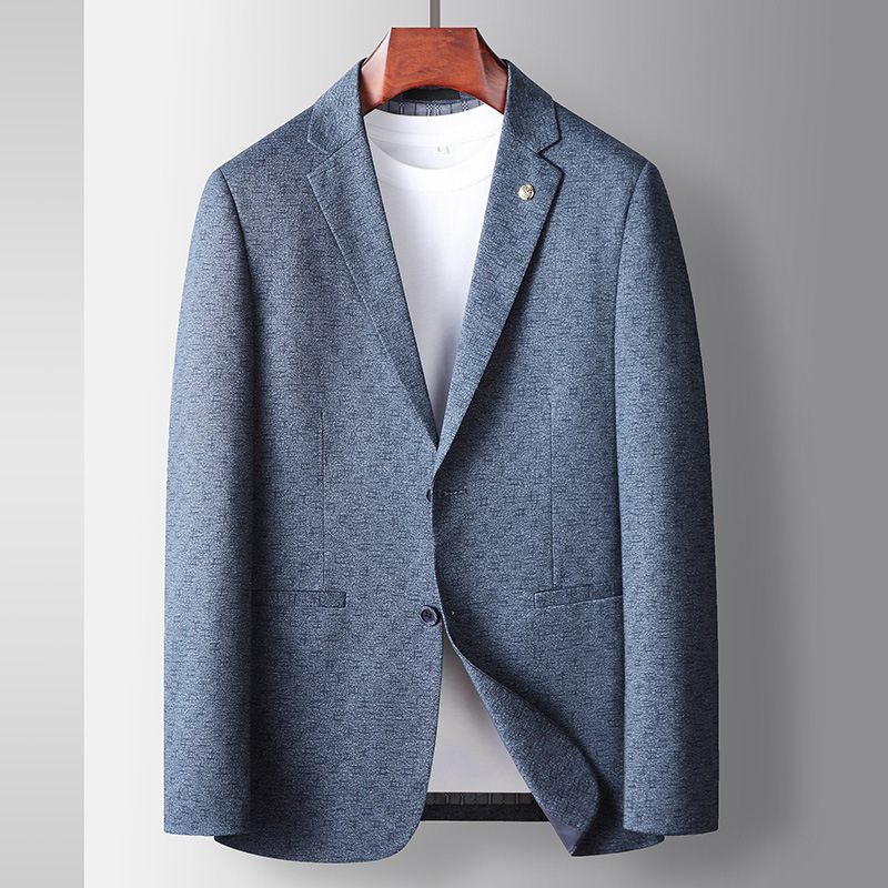 Heren Casual Blazers Lente Nieuwe Effen Kleur Slim Fit Jas