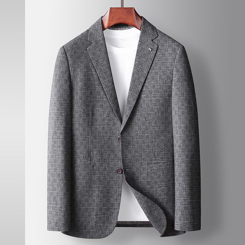 Heren Casual Lente Nieuwe Effen Kleur Slim Fit Jas Blazers