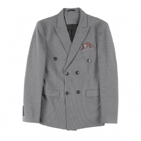 Herenblazers 2024 Krijtstreep Double Breasted Slim Fit