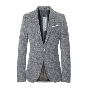 Herenblazers Casual Slim Fit Trend Enkele Rij Één Knoop