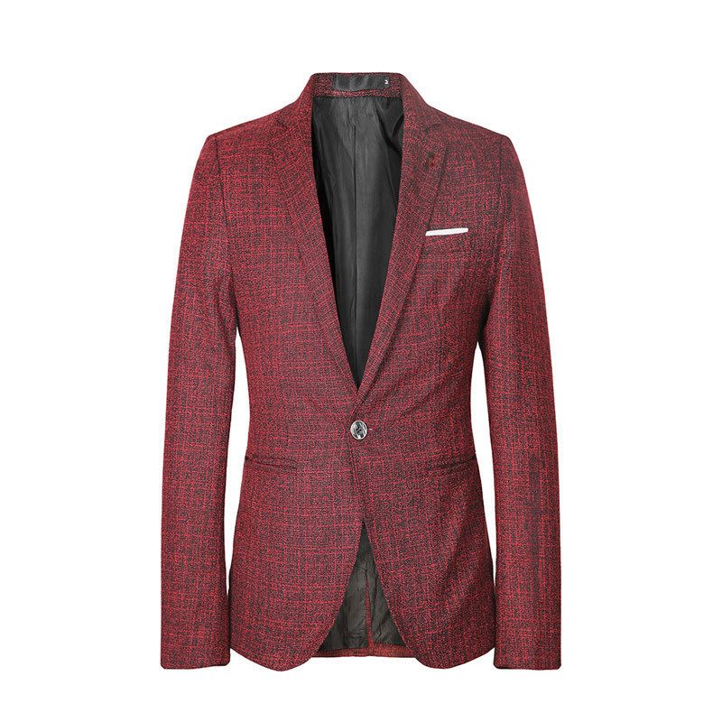 Herenblazers Casual Slim Fit Trend Enkele Rij Één Knoop