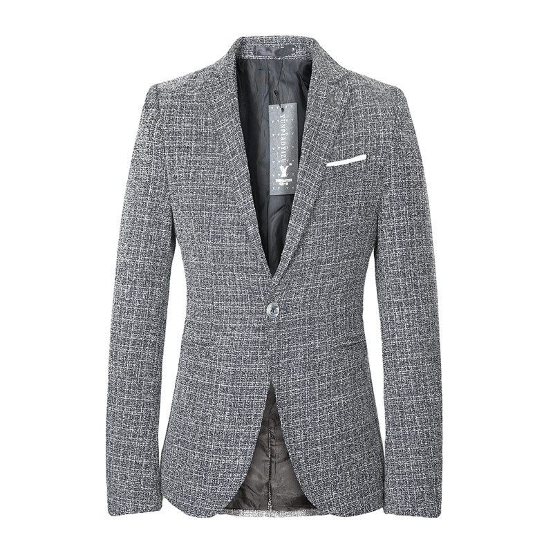 Herenblazers Casual Slim Fit Trend Enkele Rij Één Knoop