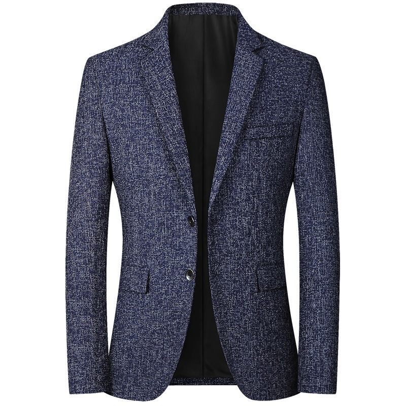 Herenblazers Casual Spring Dun Trend Zwart