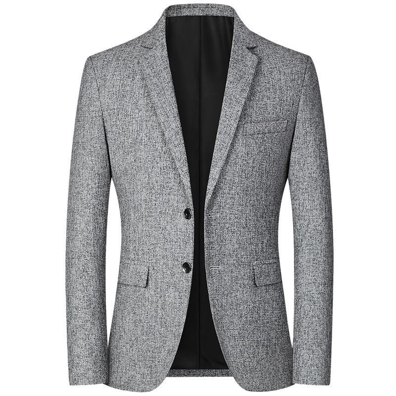 Herenblazers Casual Spring Dun Trend Zwart