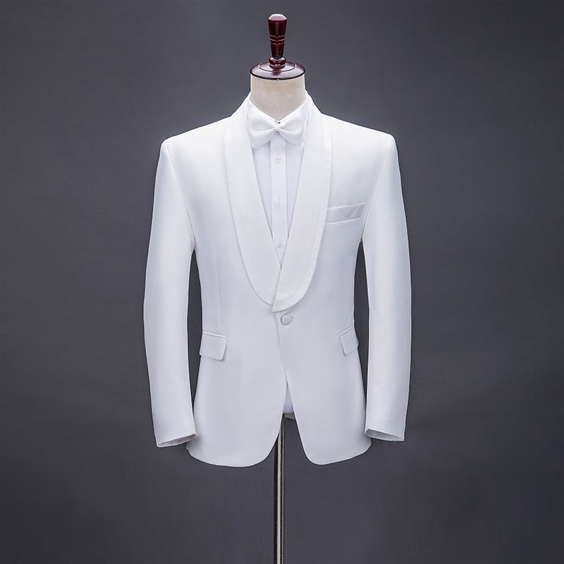 Herenblazers One Buckle White Statement