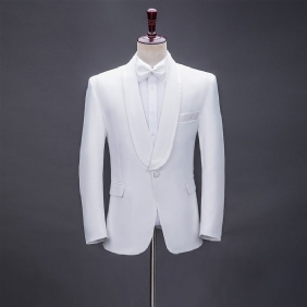 Herenblazers One Buckle White Statement