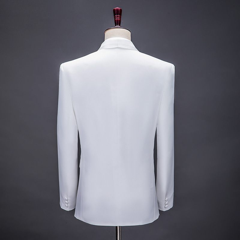 Herenblazers One Buckle White Statement