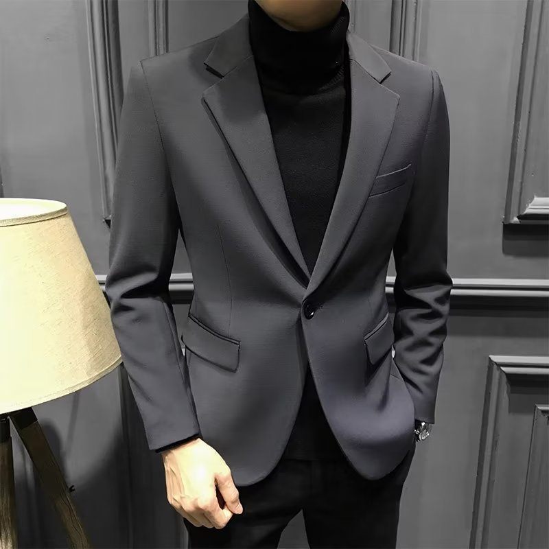 Herenblazers Slim Fit 2024 Casual Formele Jurk Enkele Rij Met Één Knoop