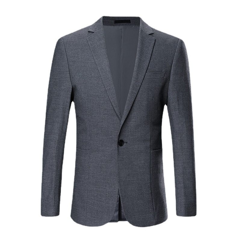 Herenblazers Slim Fit Blauwe Trend Met Één Rij Één Knop