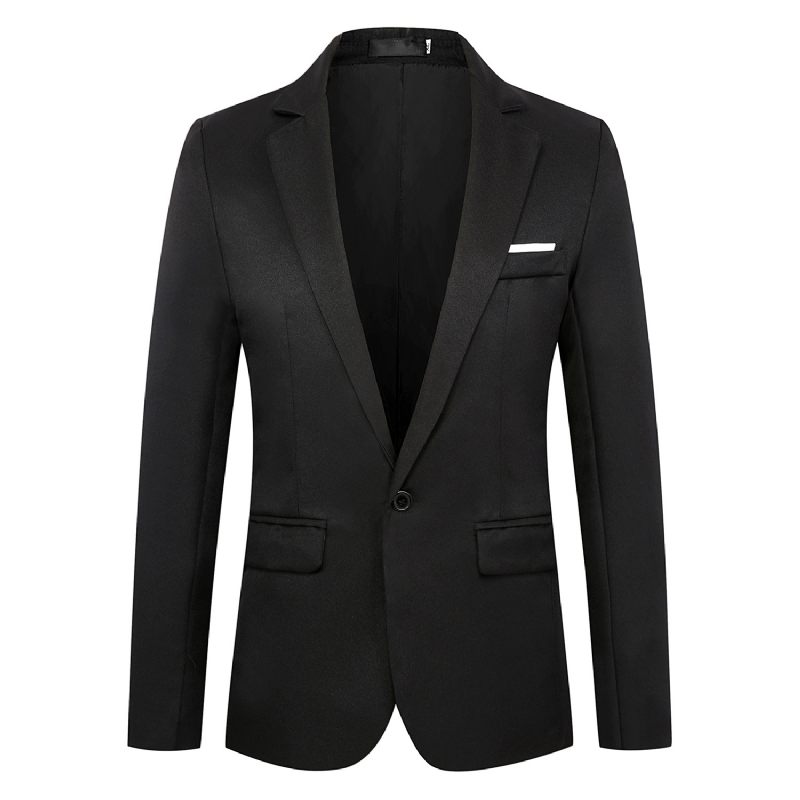 Herenblazers Slim Fit Casual Geruite Trend Enkele Rij Één Knoop