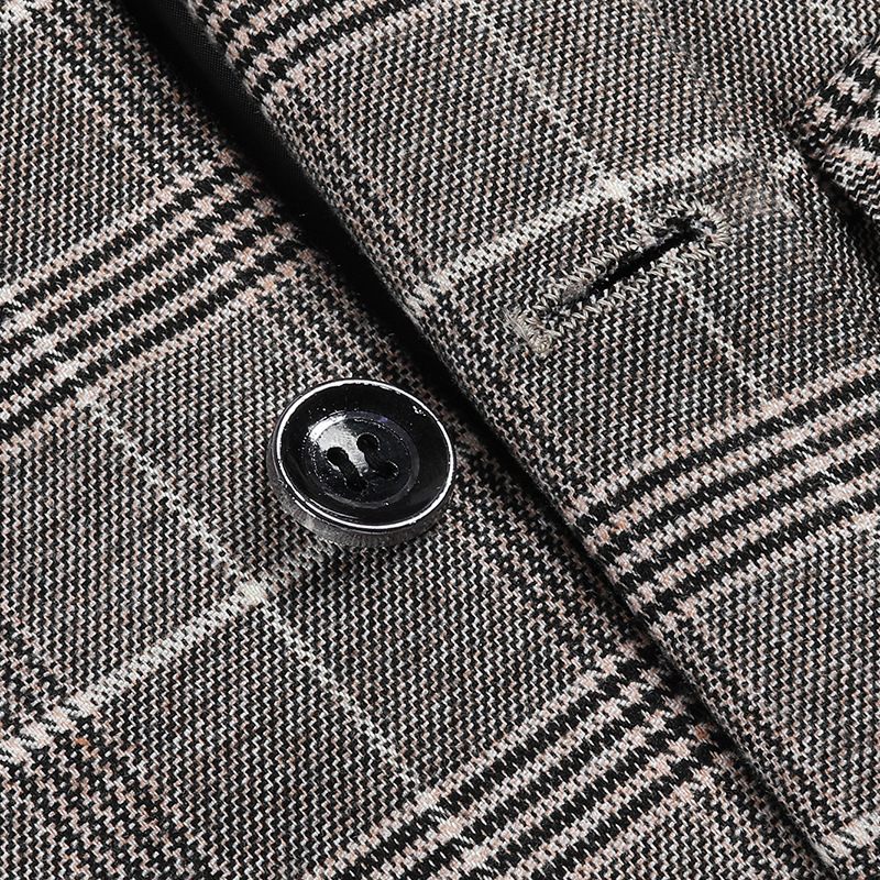 Lente En Herfst Dunne Mannen Blazers Casual Plaid Losse Slim Fit Knappe Trend