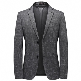 New Men's Blazers Slim Single-breasted Two Buttons Grey