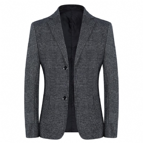 Nieuw Herenjack Geruit Casual Blazer Jack Met Dubbele Knoop En Opgestikte Zak