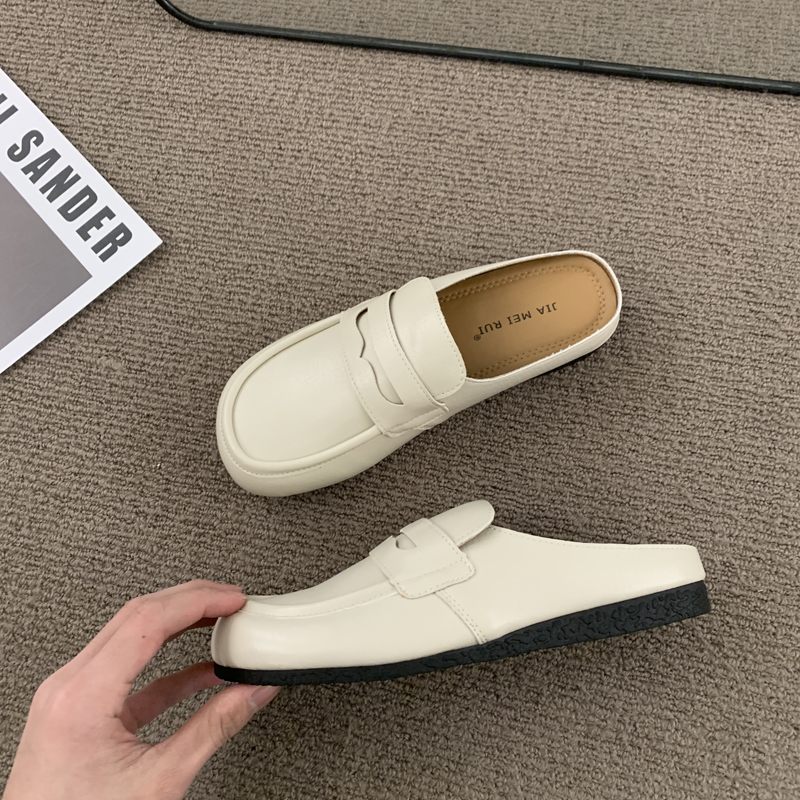 Baotou Muller Schoenen Lente Nieuwe Pull-on Half-support Geklede Dames