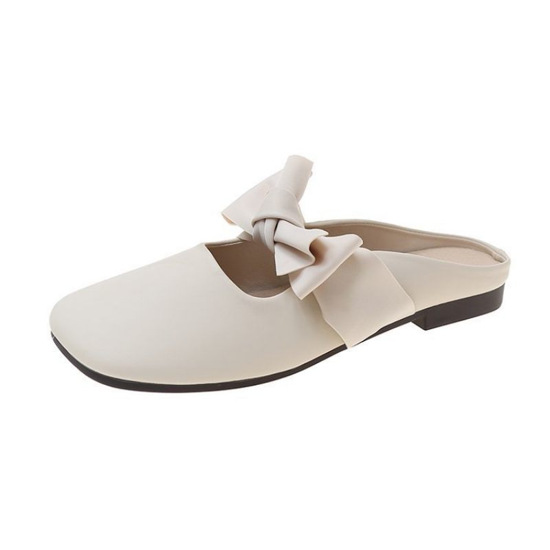 Baotou Slippers Dames Lente En Zomer Nieuwe Mode Muller Platte Sandalen