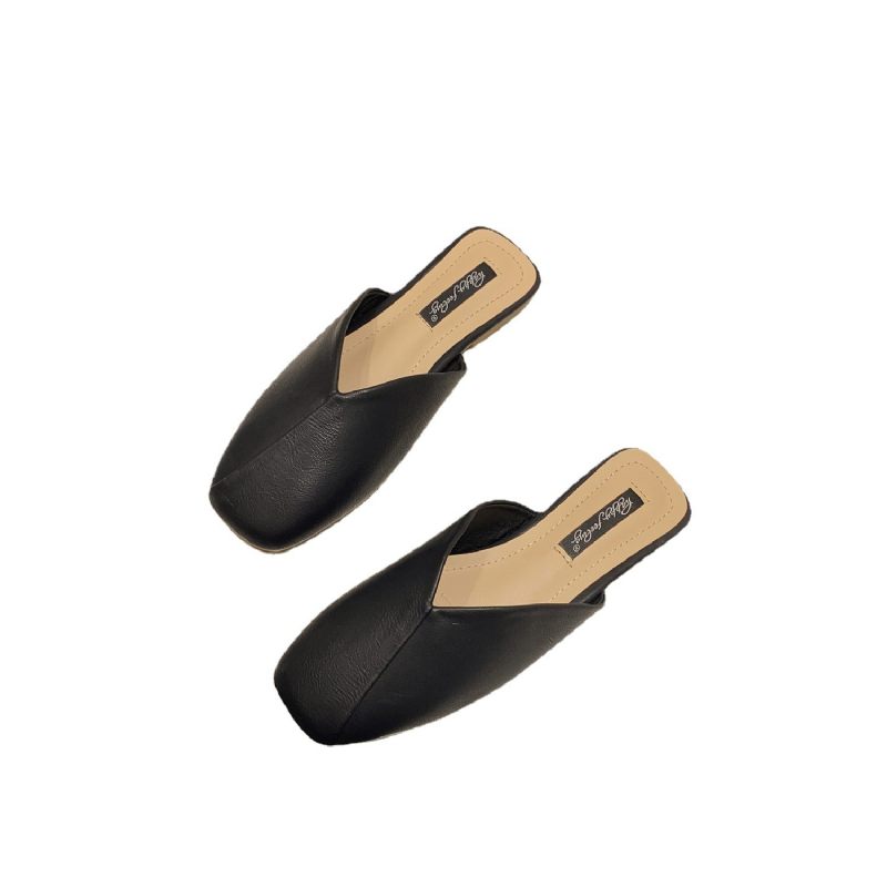 Baotou Slippers Dames Nieuwe Zomer Shopping Sandalen Schoenen Platte Muilezels