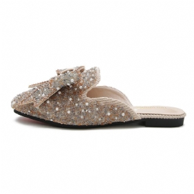 Baotou Slippers Vrouwen Zomer Mode Strass Sandalen Schoenen Platte Bodem Grote Maat Damesschoenen 41-43